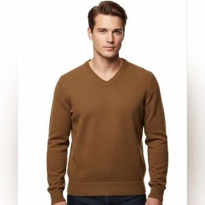 Lands' End 100% Merino Wool V-Neck Sweater - Men's Large